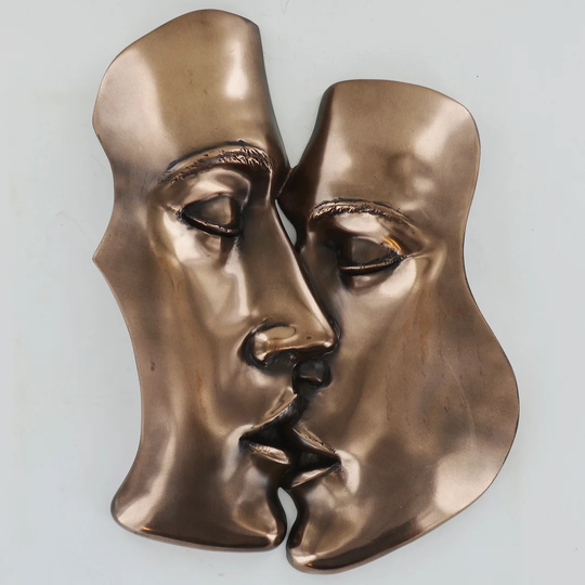 The Kiss Cold Cast Bronze Wall Décor