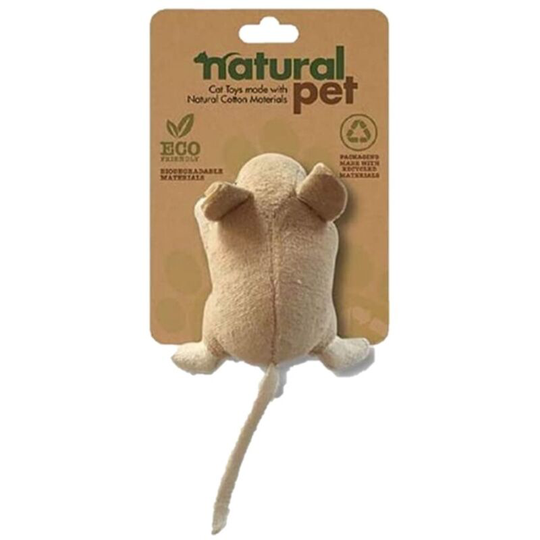 Mouse Catnip Cat Toy (One Size) (Beige) - Beige - Natural Pet