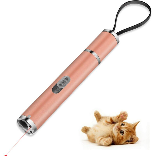 C6 Cat usb led Pointer, 3 in 1 One Function, Mini Flashlight + Red Light + uv Light, Interactive Control Light, Cat Dog Chaser Training Tool (Rose
