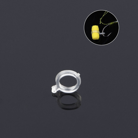 100Pcs Fishing Pellet Bands for Bait Elastic Transparent Bait bands for Carp Fishing, Large - Large