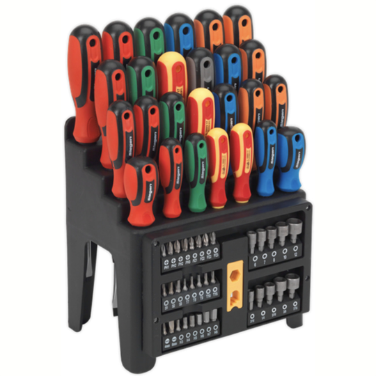 Sealey S01152 Screwdriver, Bit & Nut Driver Set 61pc