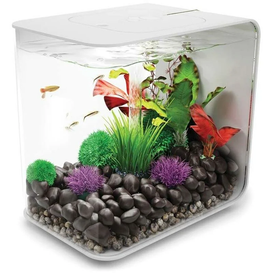 Biorb - Flow 30L Aquarium, White with mcr led lighting and Heater Pack