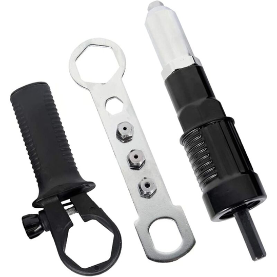 Gdrhvfd - Electric Riveter Gun Adapter Riveter Drill Adapter Riveter Insert Nut Tool With Diameter 2.4/3.2/4.0/4.8Mm Rivet Head And Black Handle