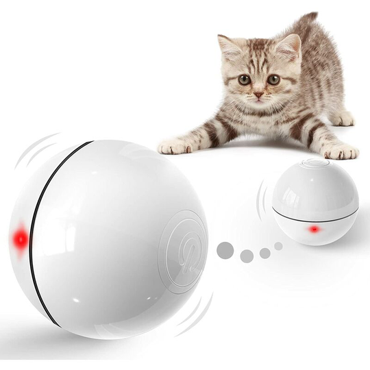 Cat Toys, Cat Ball with led Lights, Indoor Interactive Cat Toy for Cat Dog Kittens, Auto Rotate and Load