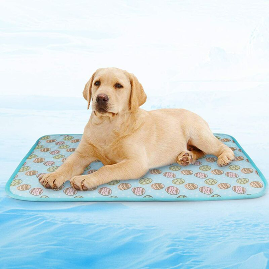 Pet Cooling Sleeping Mat,Dog Cushion Cat Cushion Cold Bed Blanket Ice Silk Mat Heat Dissipation Cushion (M,50*70cm)