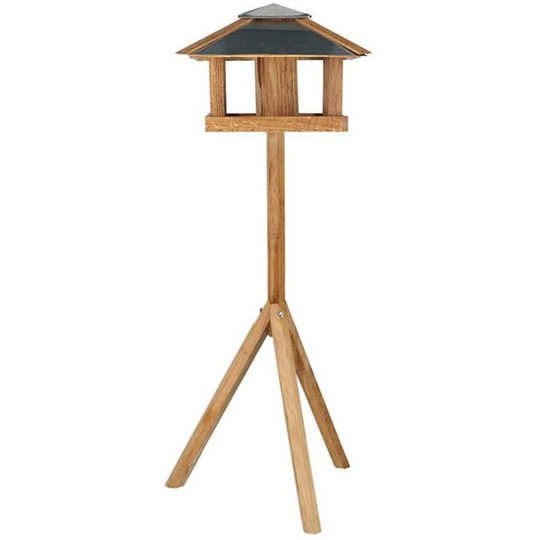 Bird Table with Silo and Square Roof Steel Esschert Design Multicolour