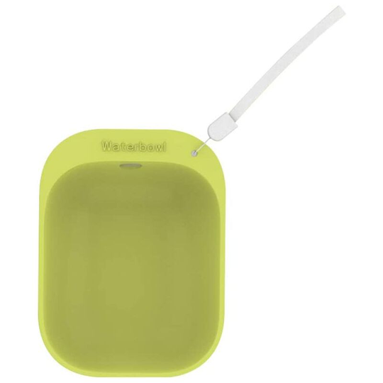 Pet supplies portable water feeder outdoor dog drinking bowl bottle dog bowl (green)