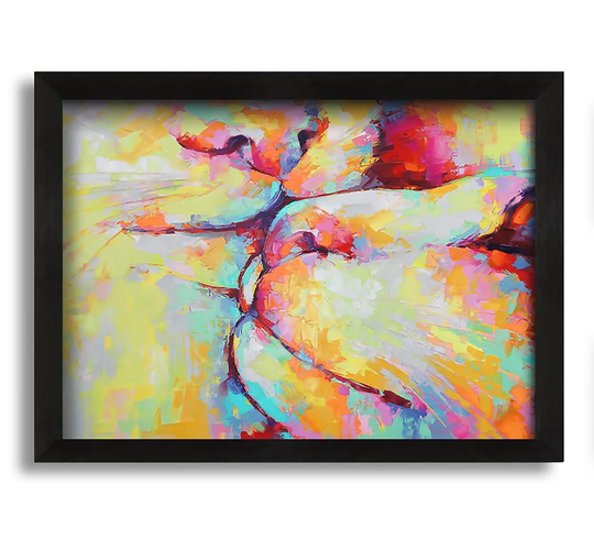 Kitten Kiss - Picture Frame Painting on Canvas