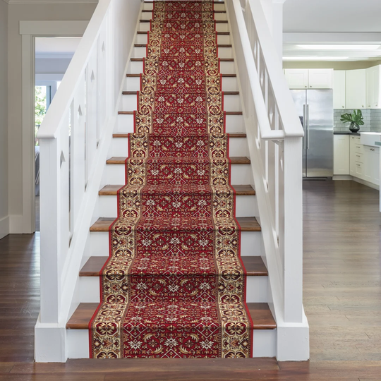 Acuff Looped Red Stair Runner