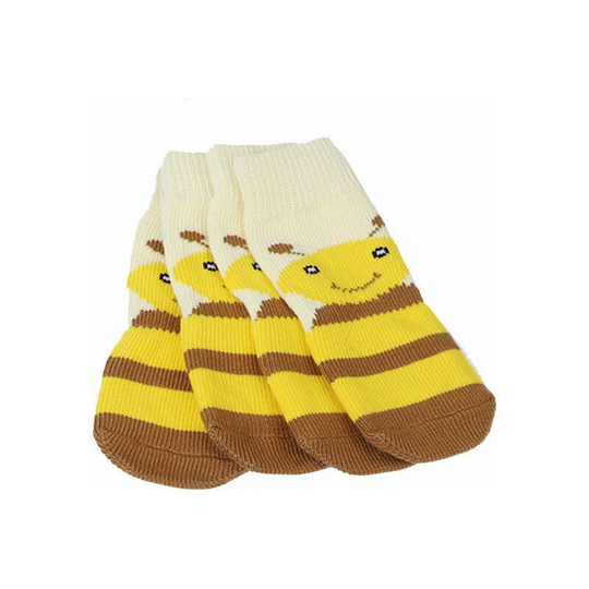 4 Pack Non-Slip Dog Socks - Protect Pet's Paws and Interior Floors with Rubber Pads for Medium and Large Dogs.3XL