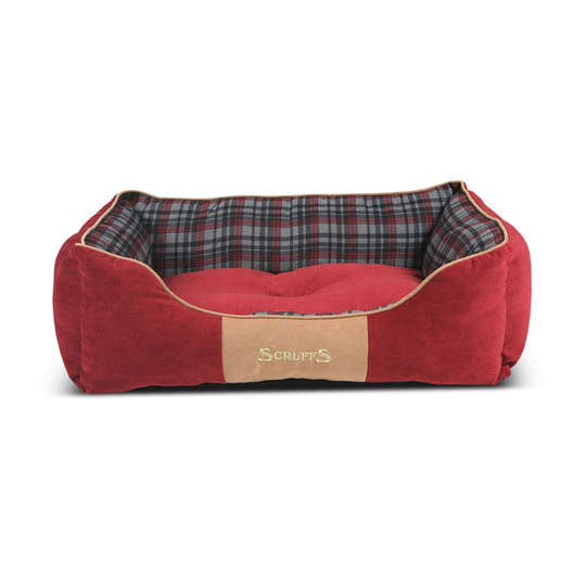Scruffs Highland Dog Bed, Large, 75 x 60 cm, Red