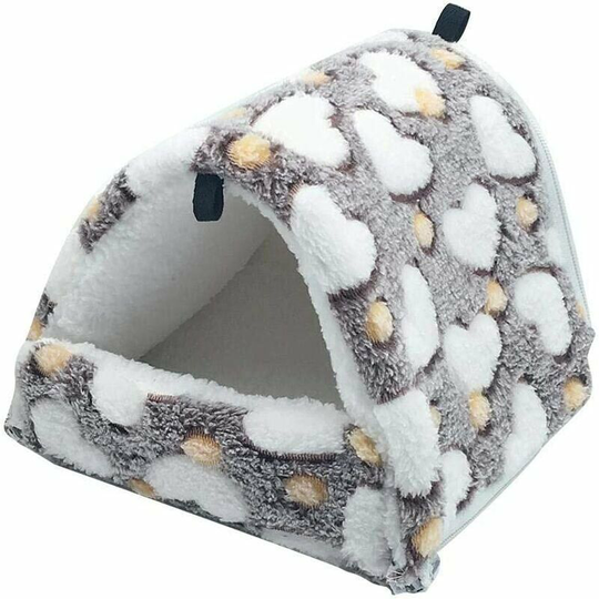 Echoo - Rodent Sleeping Plush Small House Hamster Hammock Toy Bed House for Guinea Pig Rabbit Chinchilla Ferret, Brown l