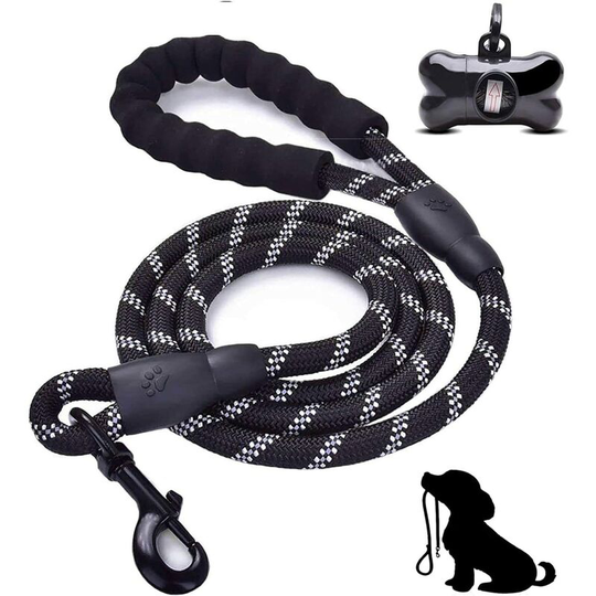 1.5m Dog Leash Durable with Comfortable Padded Handle and Highly Reflective Yarns Leashes for Medium and Large Dogs