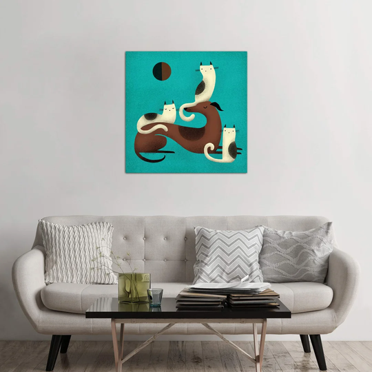 Greyhound Perch - Wrapped Canvas Print