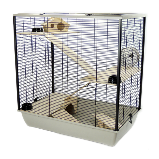 Pet Rat Hamster 78 CM Cage Plaza - Small Pet Triple 3 Tiers Grey