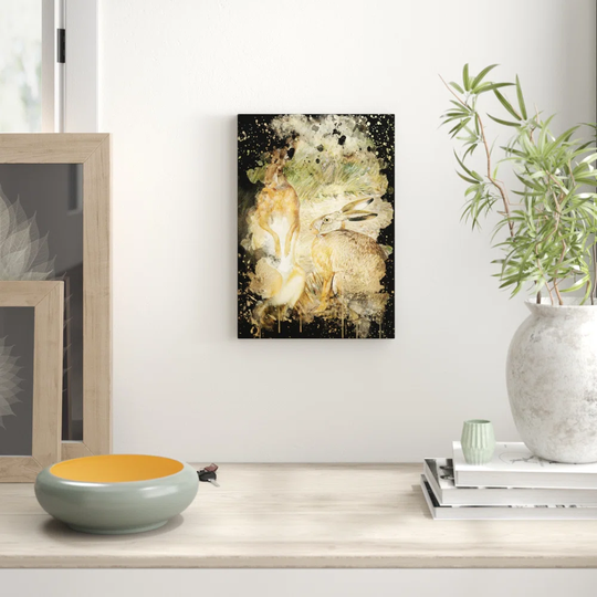 'Vintage Karl Ludwig Hartig Hare' Graphic Art on Wrapped Canvas