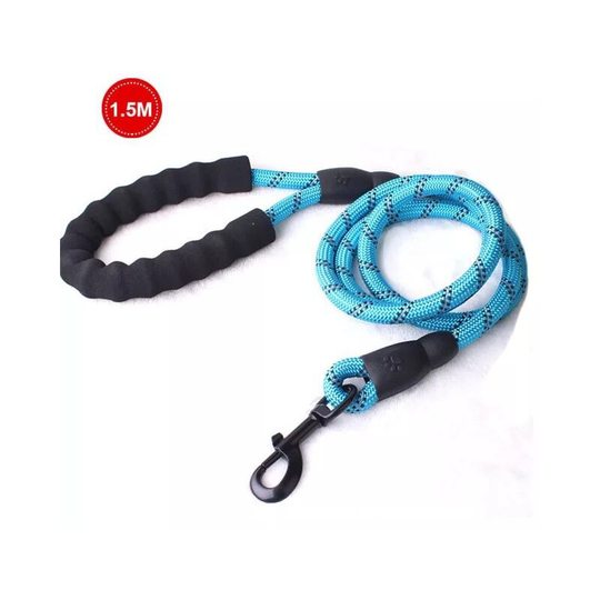 Pet leash, reflective dog leash 1.5m*1.2cm blue - Muff