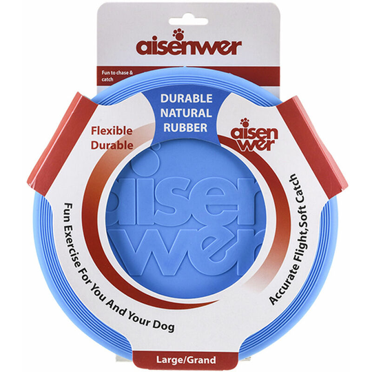Dog Frisbee Puppy High Aero Disc Lightweight, Floatable Dog Frisbee for Catch, Play - Doubles as Food/Water Bowl,Blue l