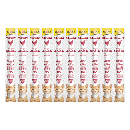 GimCat Sticks - Poultry (10 Sticks)