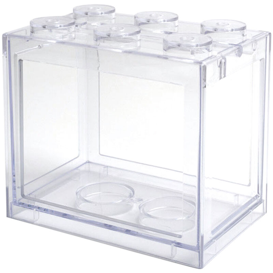 Mini Fish Tanks Row Aquarium Stackable Tanks Ant Feeding Tanks Mini Reptile Row Box Desktop Decoration,model:Transparent - model:Transparent