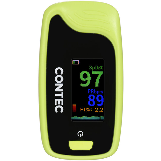 CMS50-Pro Fingertip Pulse Oximeter Blood Oxygen Saturation Monitor(SpO2) with Pulse Rate & Perfusion Index Measurements Rotatable lcd Display Lanyard