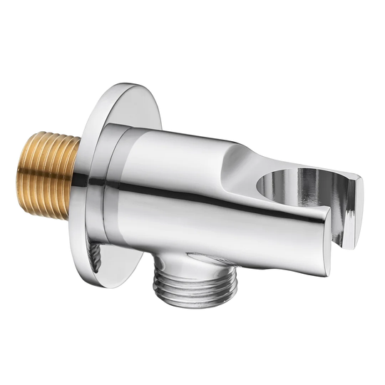 Brass Shower Wall Elbow Outlet With Handset Holder