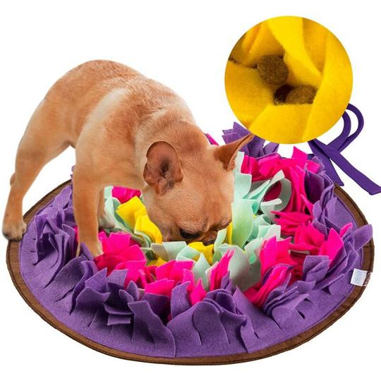Dog Snuff Mat Pet Feeding Mat Puppy Training Mat Educational Toy (Purple)