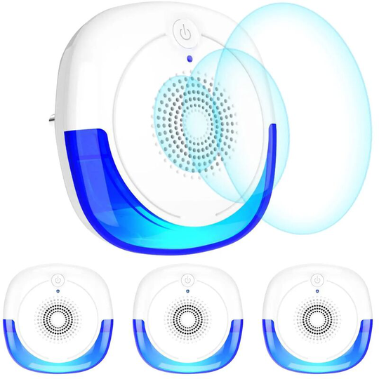 Heguyey - Ultrasonic Repeller Kit with 4 Mosquito Repellent Plugs Electric Insect Repellent Indoor Mosquito Mice Roaches Spider Crickets Rodents