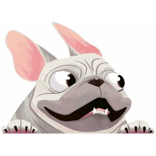 Simulation 3D French Bulldog Car Stickers 3D Three-dimensional Pet Dog Animal Cartoon Stickers Waterproof Stickers