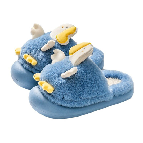 Winter Slippers Women's Home Slippers Comfortable Warm Indoor Slippers Cute Non-Slip Muller Shoes Men's Memory Foam Home Shoes