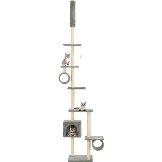 Cat Tree with Sisal Scratching Posts 260 cm Grey - Grey