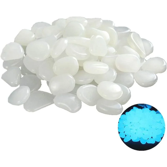 Sun Flowergb - 200 Pcs Luminous Stone, Luminous Pebble Artificial Pebbles Decorative Stones at Night for Outdoor Garden Aquarium Walkways Pool Path