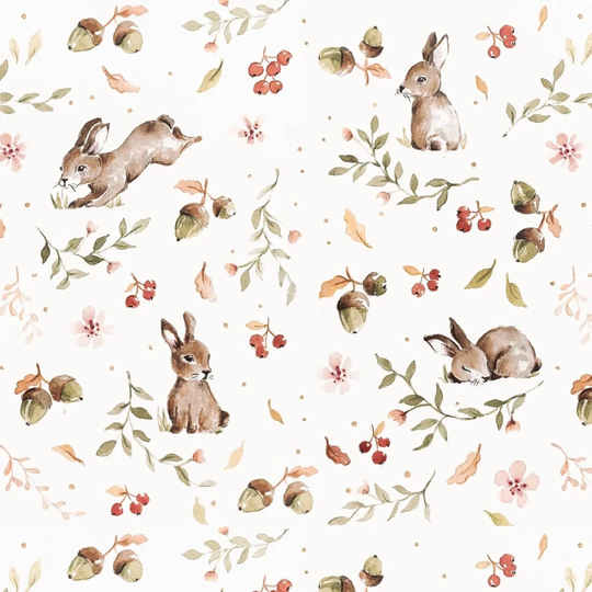 Happy Rabbits Wonderland 2.8m x 50cm Matt Paste the Wall Wallpaper Roll