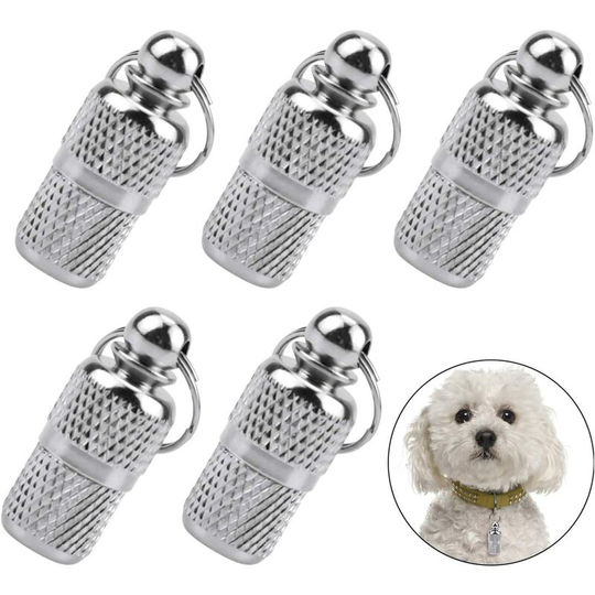 Perle Rare - 5pcs Cat Pendant Dog Name Tag Dog Pendant Anti-Lost Pet id Tag with Address Tag Accessories for Cat and Dog Collar Keychain Decorations