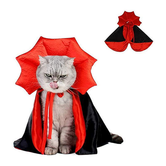 Halloween Cat Dog Cape Costume Red Pet Cloak for Halloween Christmas Costume Dress up Small Dogs and Cats Cosplay Party Supplies