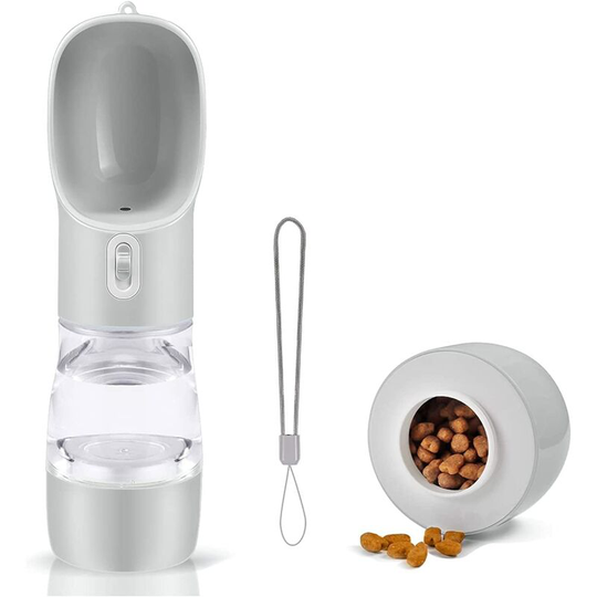 Modou - Dog Water Bottle, 2 in 1 Removable Dog Bowl 200ml Feeders and 285ml Drinkers Water Dispensers for Dogs Puppy Cat Pet Travel Water Drinking