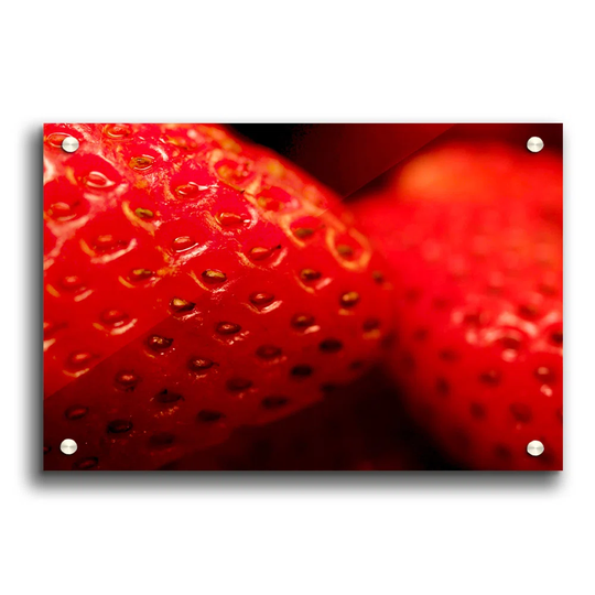 Strawberry Treat Portrait - Unframed Photograph Print on Acrylic
