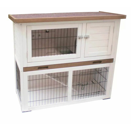@pet - Rabbit Hutch Kiki White and Brown 92x45x80 cm 20077 Multicolour