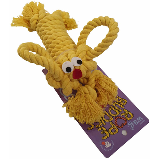 Buddy Freya Rabbit Rope Dog Toy (s) (Yellow) - Yellow - Henry Wag
