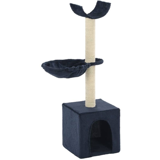 Cat Tree with Sisal Scratching Posts 105 cm Blue - Blue