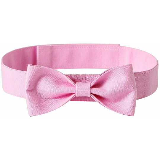Thsidne Dog Neck Tie Solid Color Adjustable Head Wear Pet Bow Collar Dog Accessories For Wedding Party Pink m