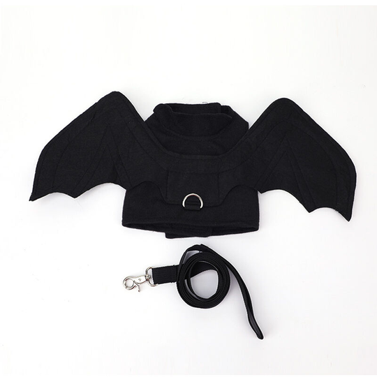 Pet Bat Wings Pet Halloween Costume with Bells for Cat and Dog Bat Halloween Costume-Black, Size m, Recommended Pet 6-12kg
