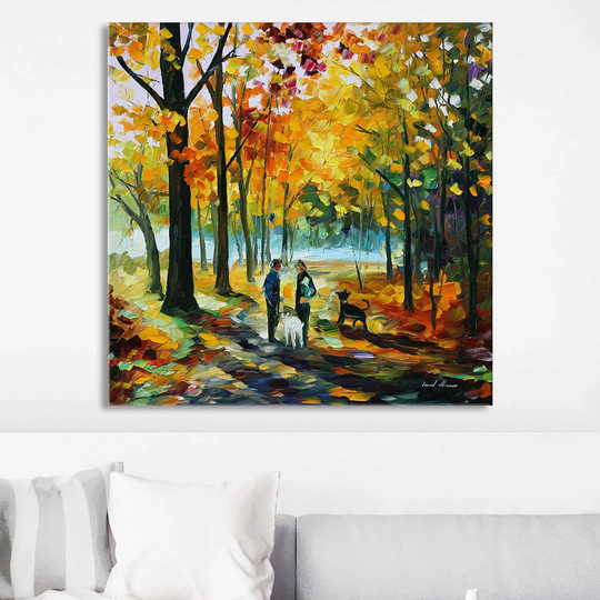 Couples by Leonid Afremov - Wrapped Canvas Painting Print
