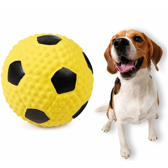 Lifcausal - Squeaky Latex Dog Toys Pet Dogs Balls Toy Squeaker Squeaky Sound Dogs Interactive Training Toys Soft Squeak Dog Toy Balls Dog Cat Funny