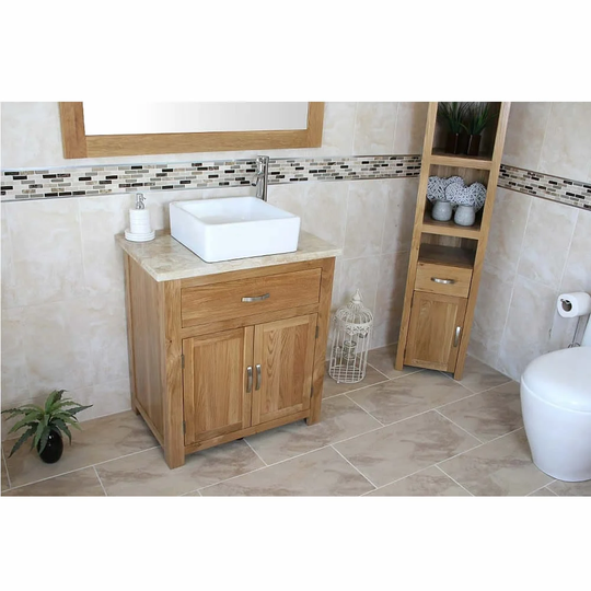 Deforest Solid Oak 750mm Free-Standing Vanity Unit