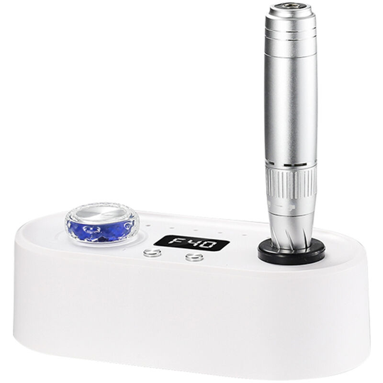 Nail Polisher 40000RPM Electric Nail Remover Rotation Rate Adjustable Electric Nail Manicure Tool, White - White