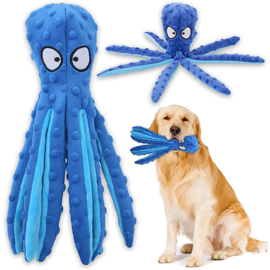 (Blue) Squeaky Dog Chew Toy Interactive Toy No Stuffing