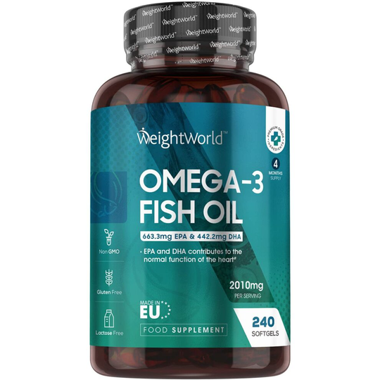 WeightWorld Omega 3 Fish Oil 2000mg - 240 Omega 3 Capsules