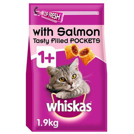 Whiskas - 1+ Salmon Cat Food (1.9kg) (May Vary) - May Vary