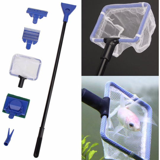 5in1 Cleaning Kit Fish Tank Aquarium Algae Scrubber Scraper Glass Clean